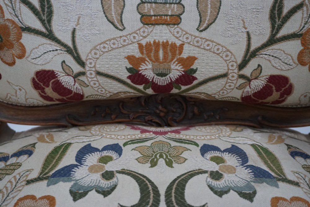 An exceptionally well carved English open armchair  View III