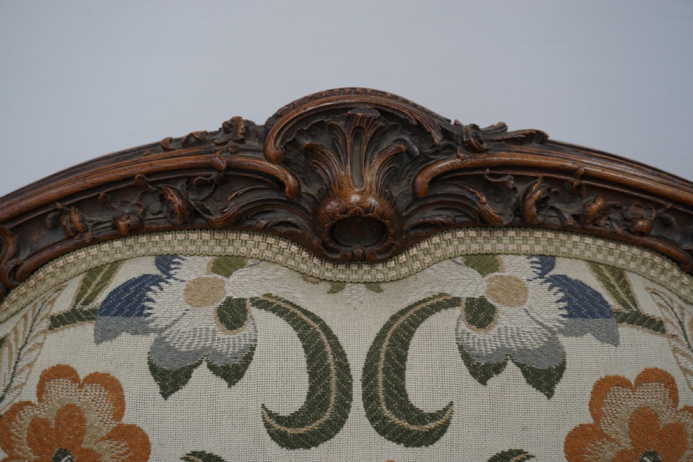 An exceptionally well carved English open armchair  View V