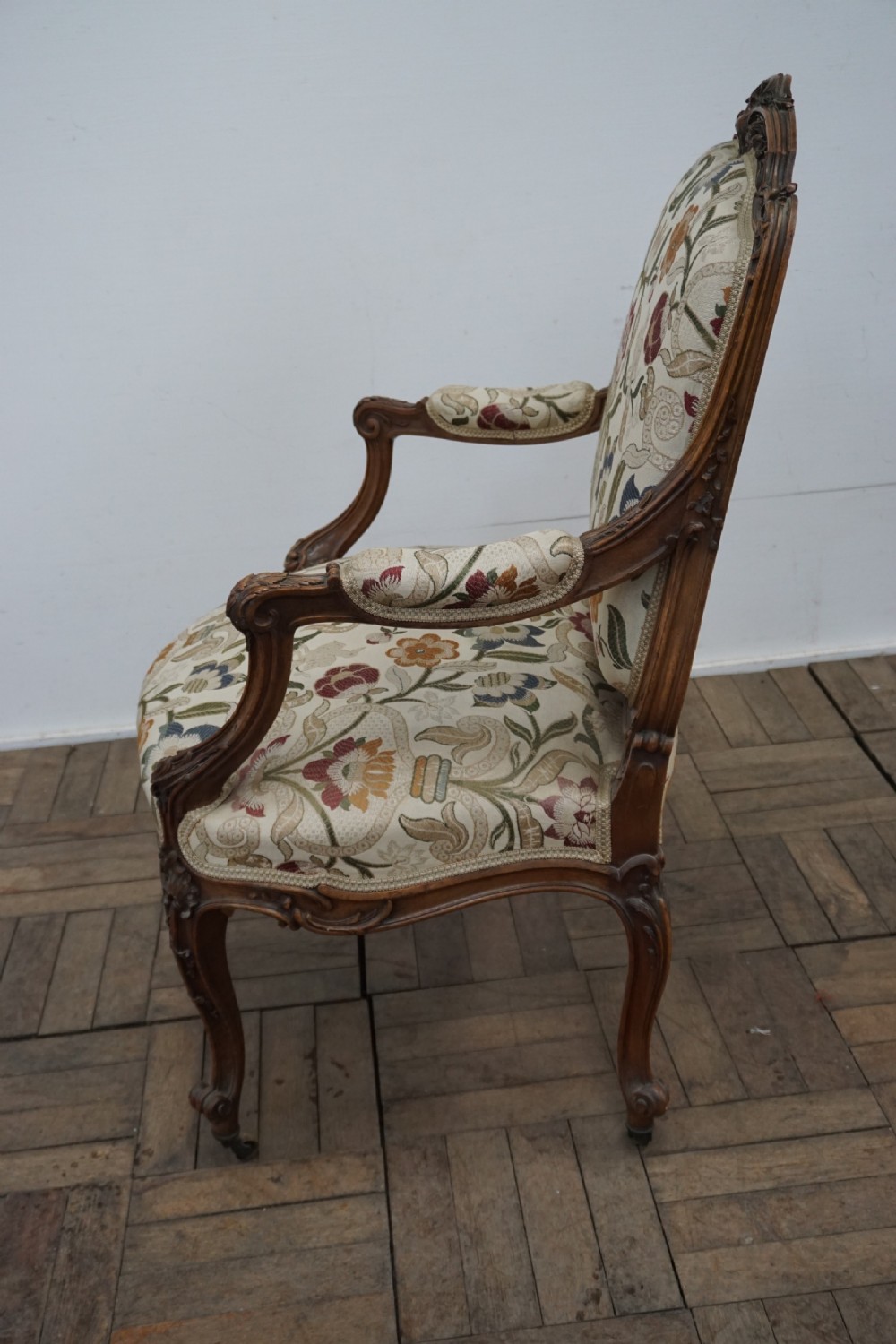 An exceptionally well carved English open armchair  View VII