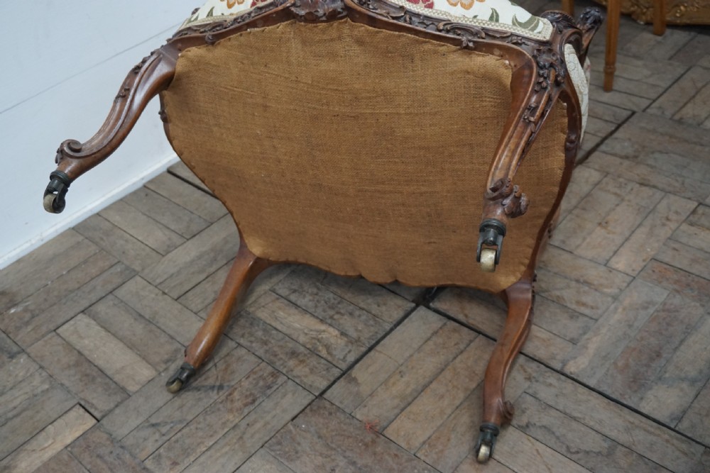 An exceptionally well carved English open armchair  View VIII