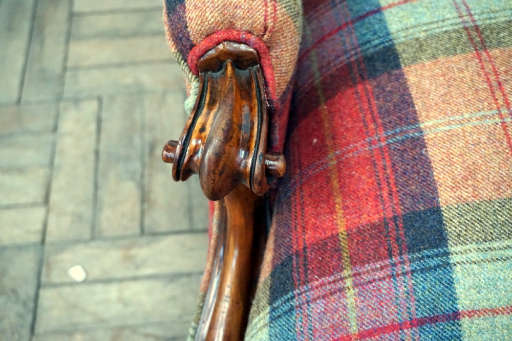A fantastic Victorian mahogany open arm armchair View IV