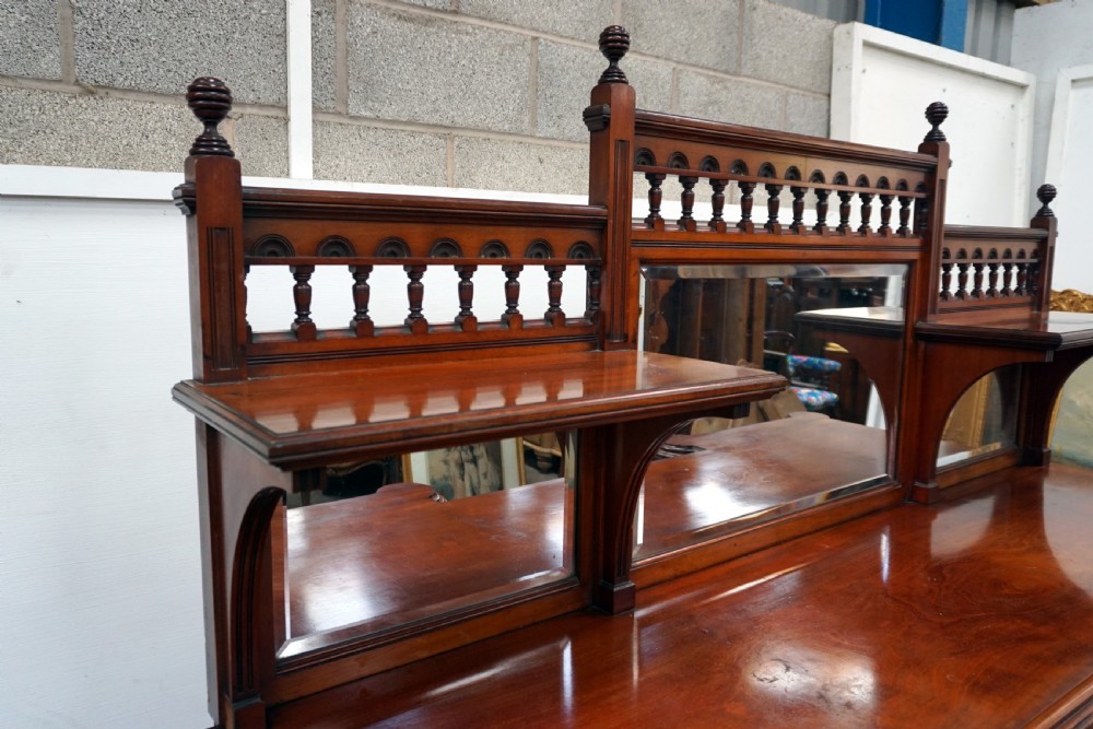 An exceptional quality Victorian mahogany mirror back sideboard View IV