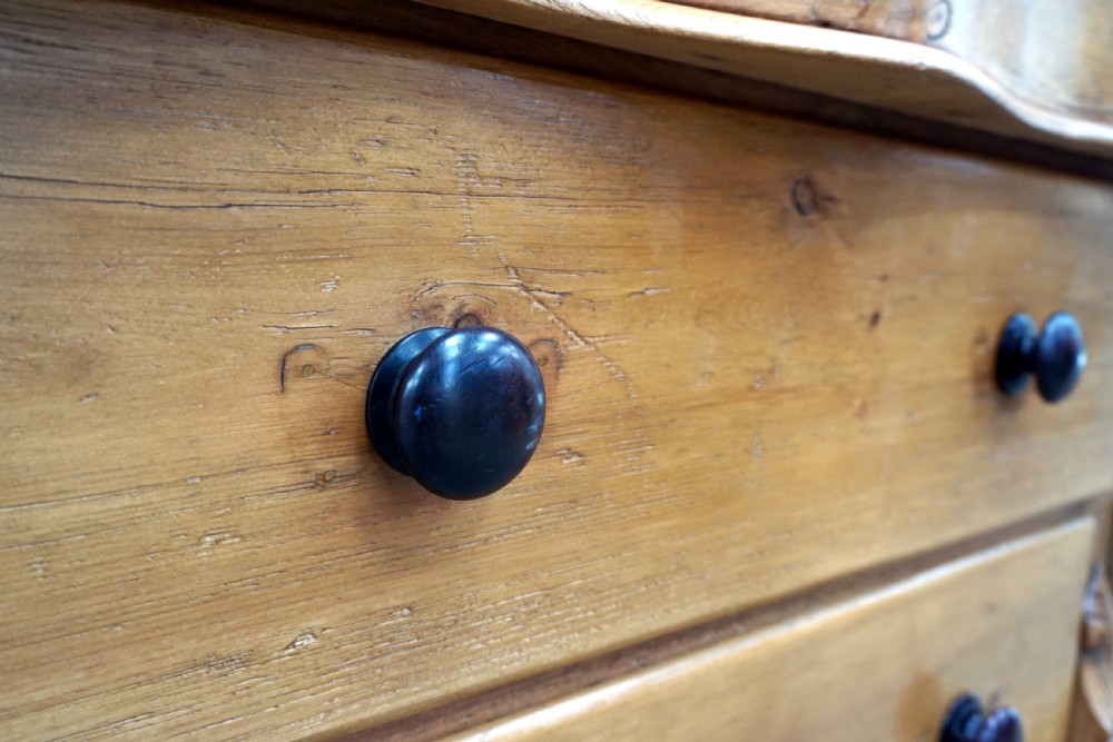 A good Victorian pine sideboard stripped and waxed  View V
