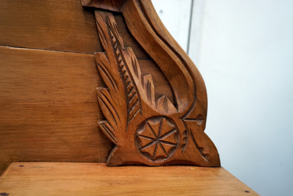 A good Victorian pine sideboard stripped and waxed  View VI
