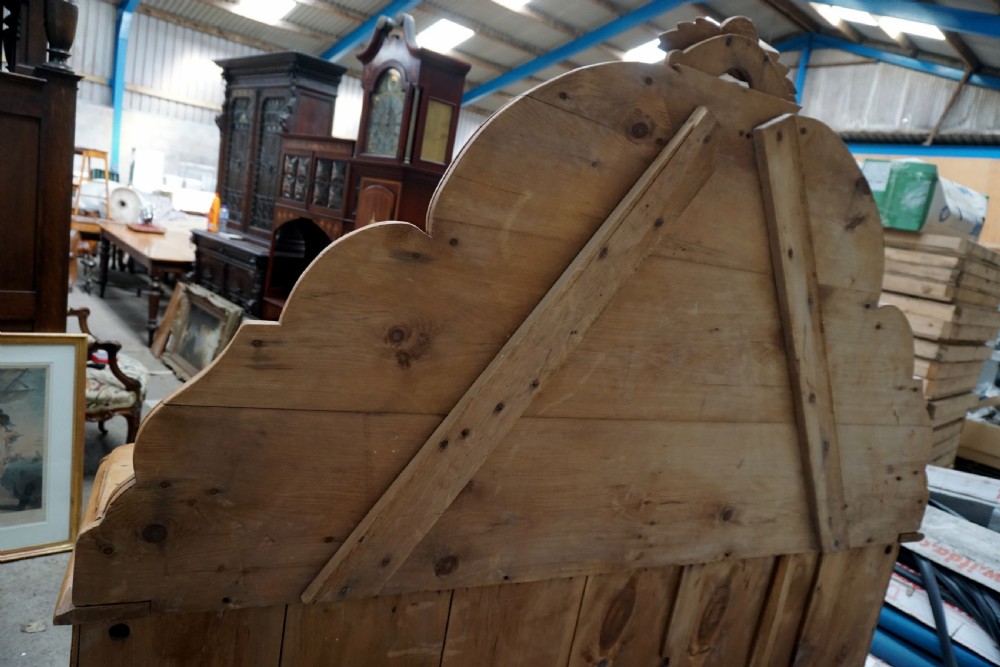 A good Victorian pine sideboard stripped and waxed  View IX