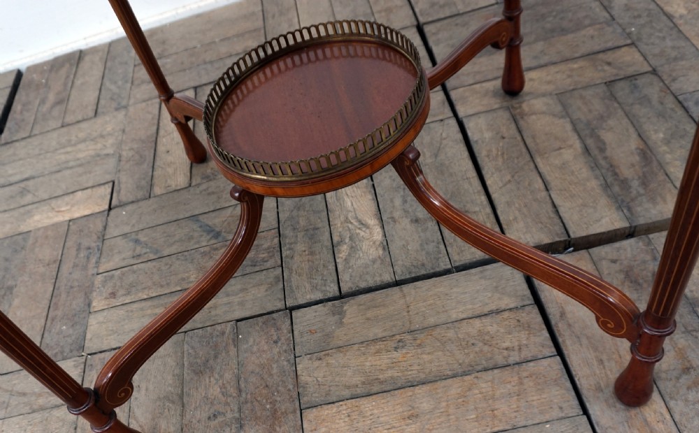 A top quality Sheraton style inlaid side table  View IV