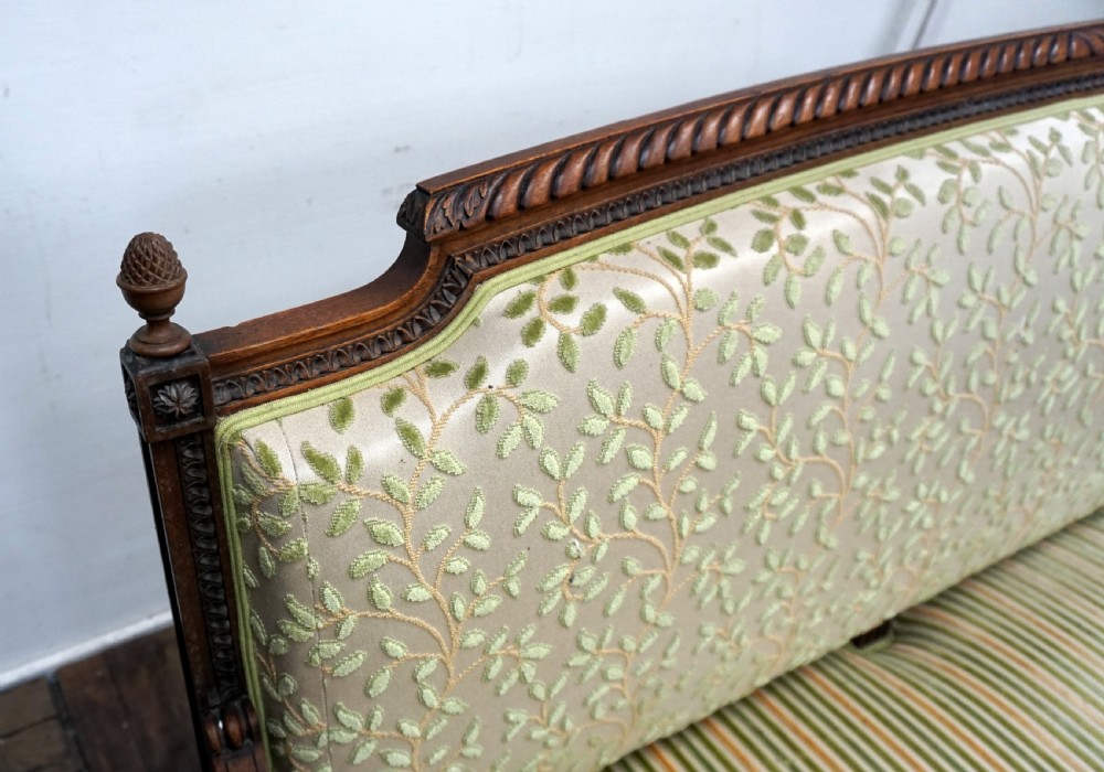A good quality walnut framed French sofa  View V
