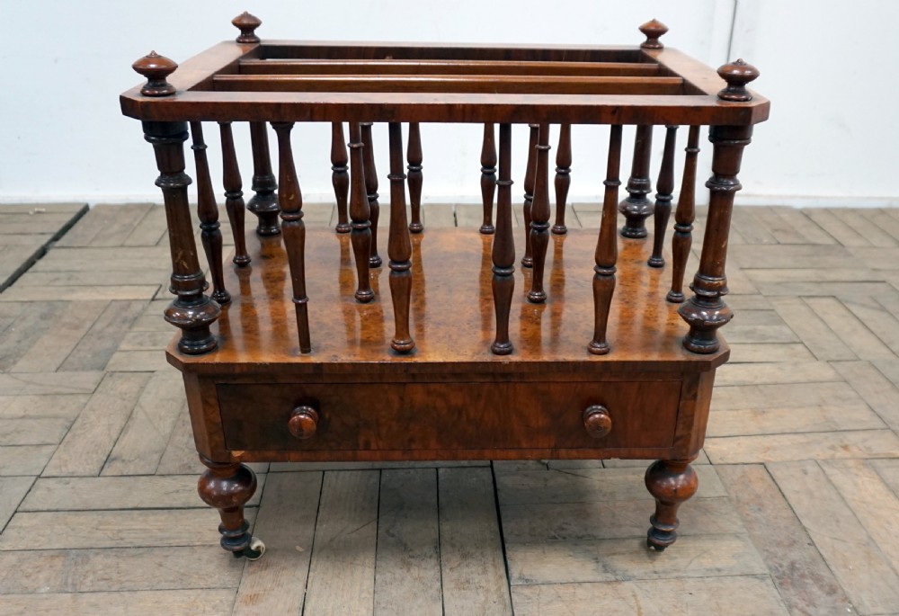 A burr walnut Victorian canterbury  View II