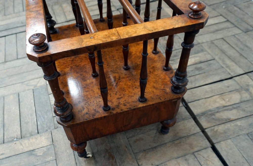 A burr walnut Victorian canterbury  View V