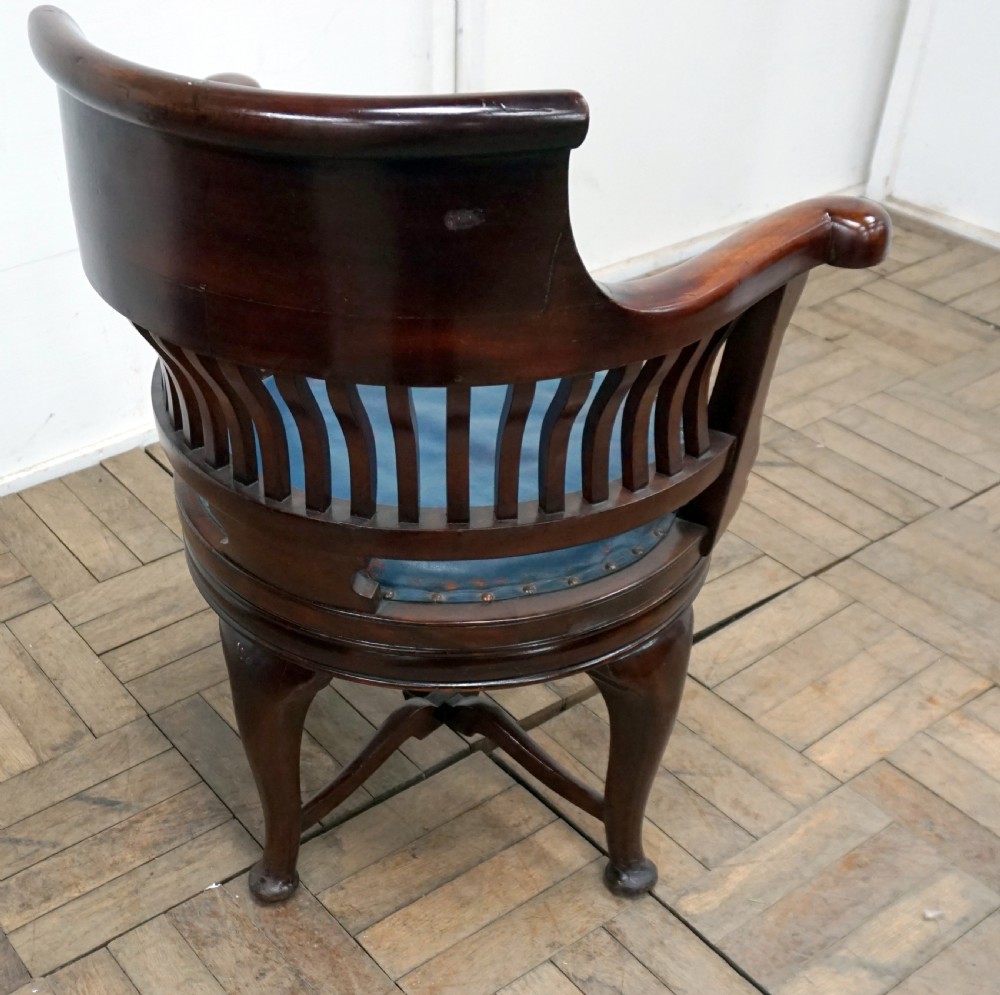 A great revolving mahogany captains office chair View III
