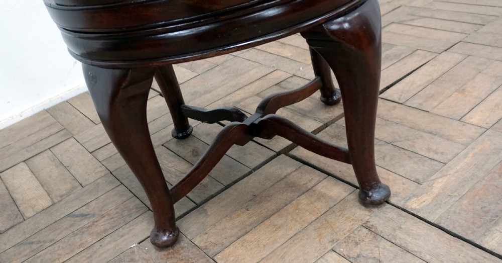 A great revolving mahogany captains office chair View V
