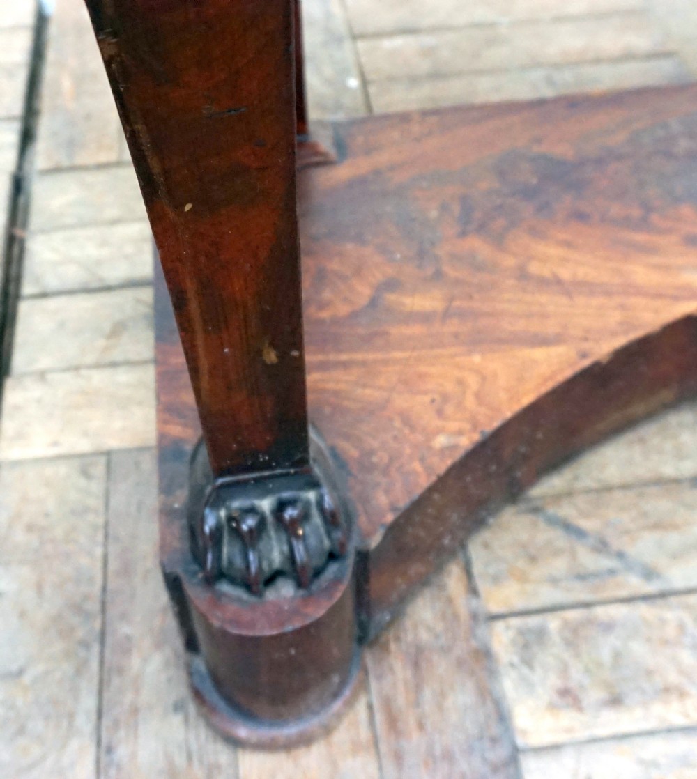 A French Victorian marble top mahogany console table  View V