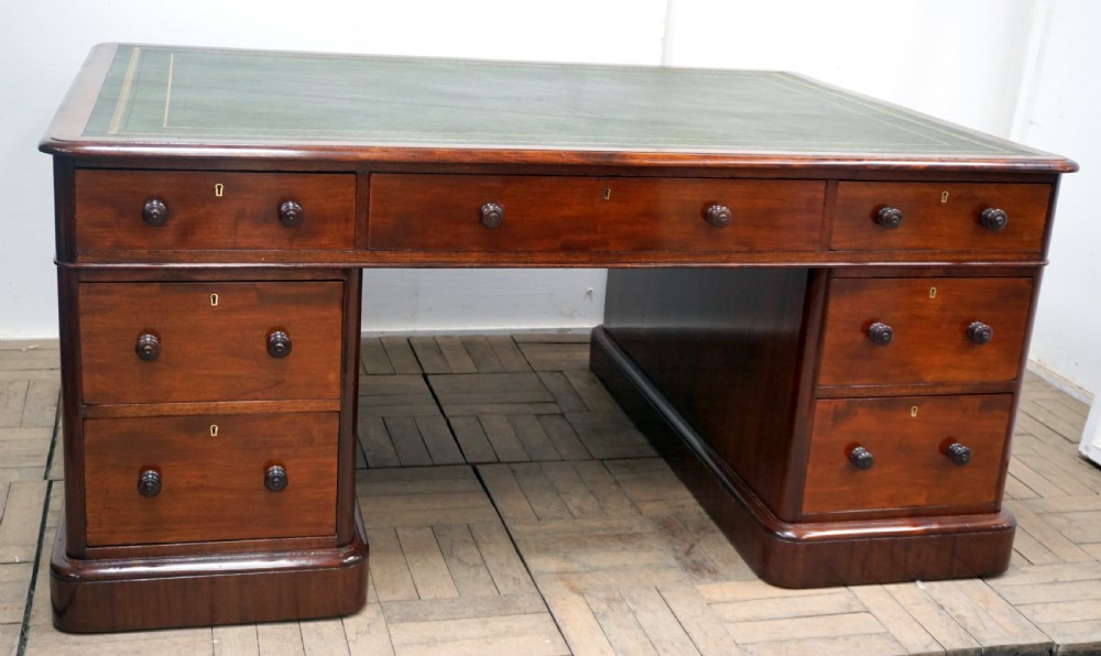 A fantastic mahogany partners desk