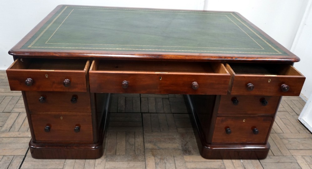 A fantastic mahogany partners desk View VI