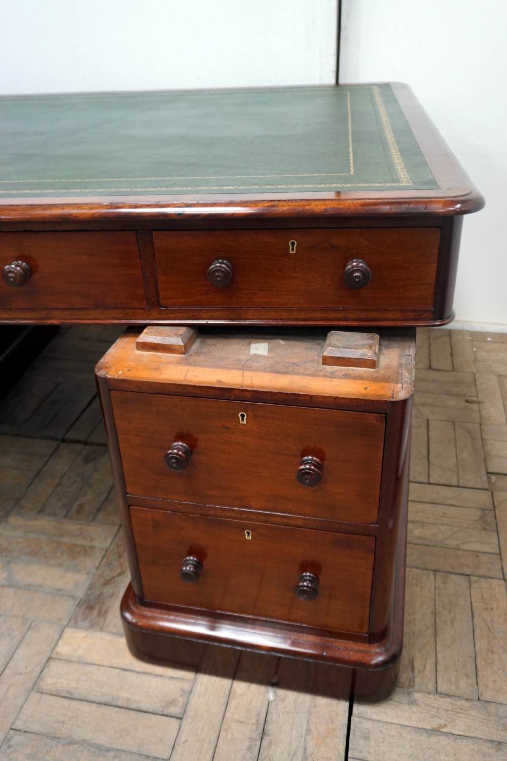 A fantastic mahogany partners desk View XI