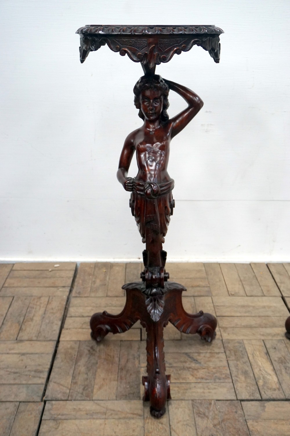 A magnificent pair of 19th century Italian figural stands View II