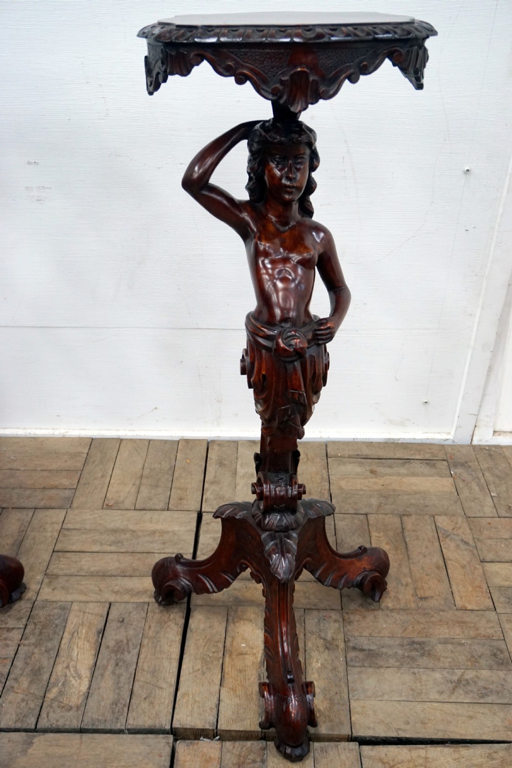 A magnificent pair of 19th century Italian figural stands View III
