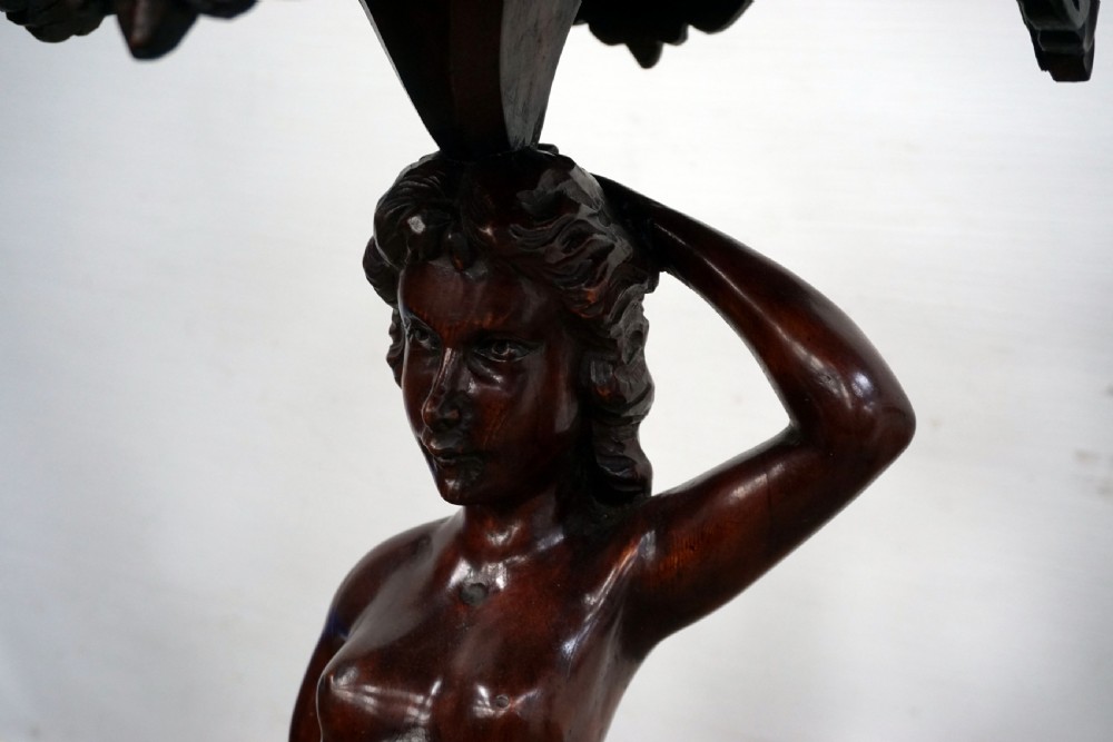 A magnificent pair of 19th century Italian figural stands View VI