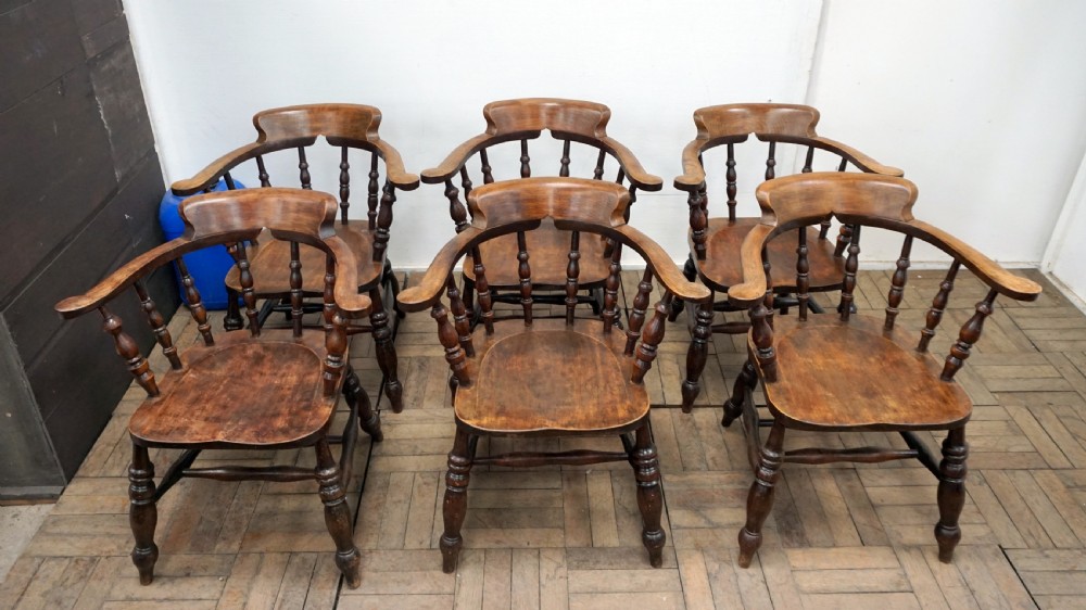 A good matching set of 6 smokers bow chairs View II