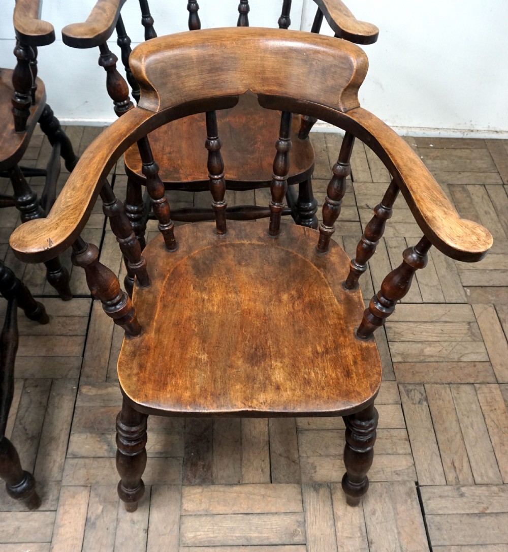 A good matching set of 6 smokers bow chairs View V