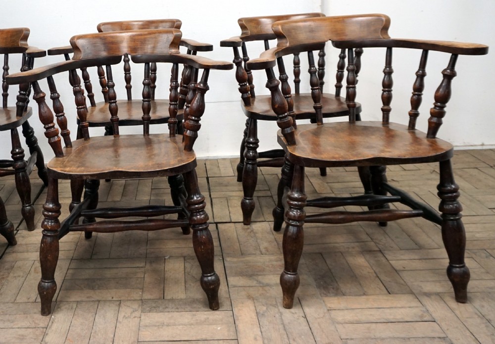A good matching set of 6 smokers bow chairs View VI
