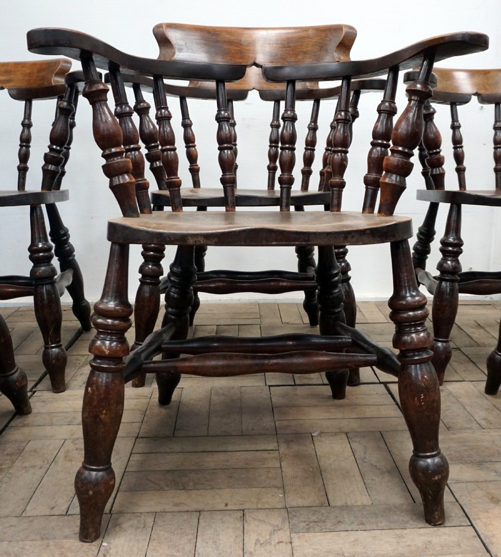 A good matching set of 6 smokers bow chairs View VII