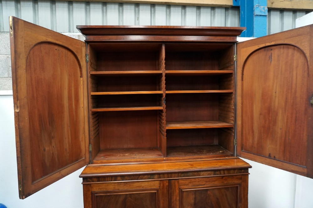 A good Victorian mahogany cupboard bookcase  View V
