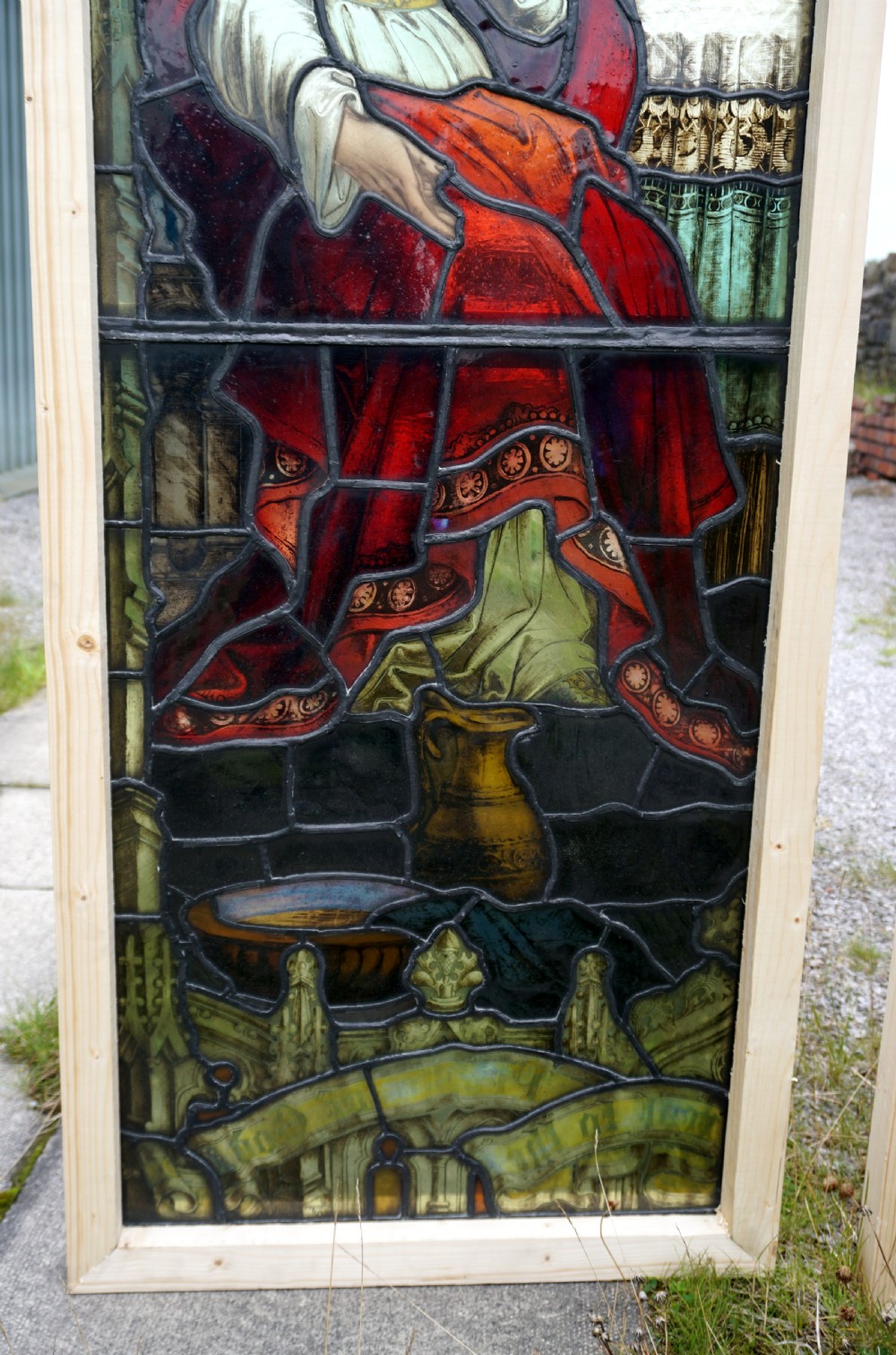 A very good pair of Victorian painted glass windows View V