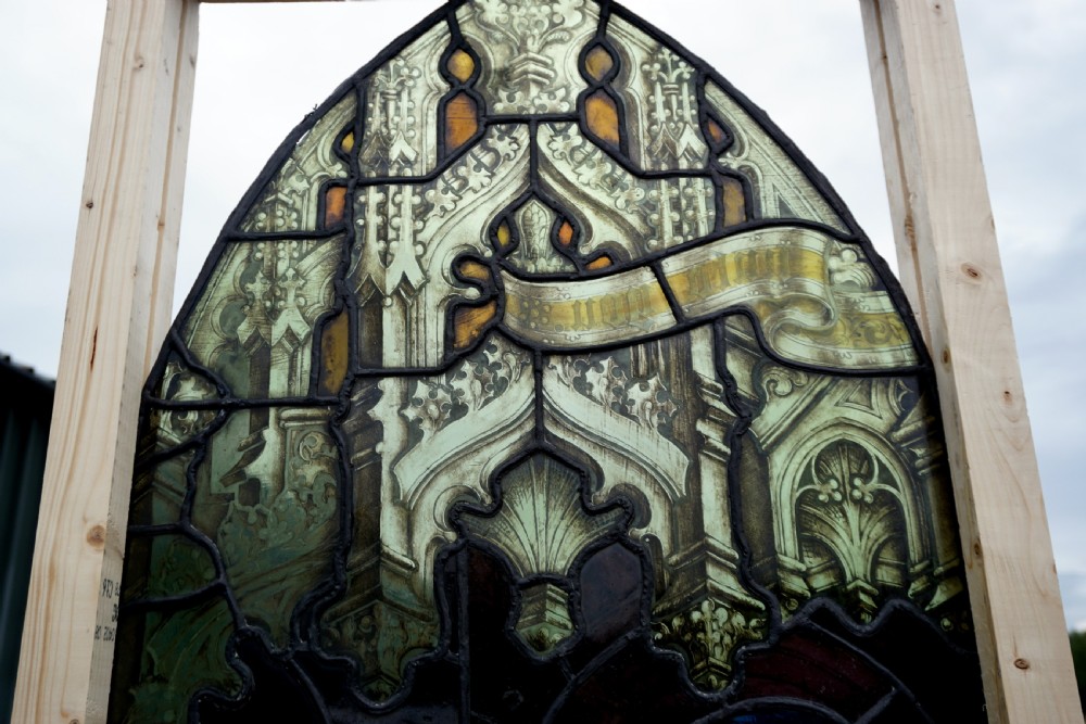 A very good pair of Victorian painted glass windows View VIII