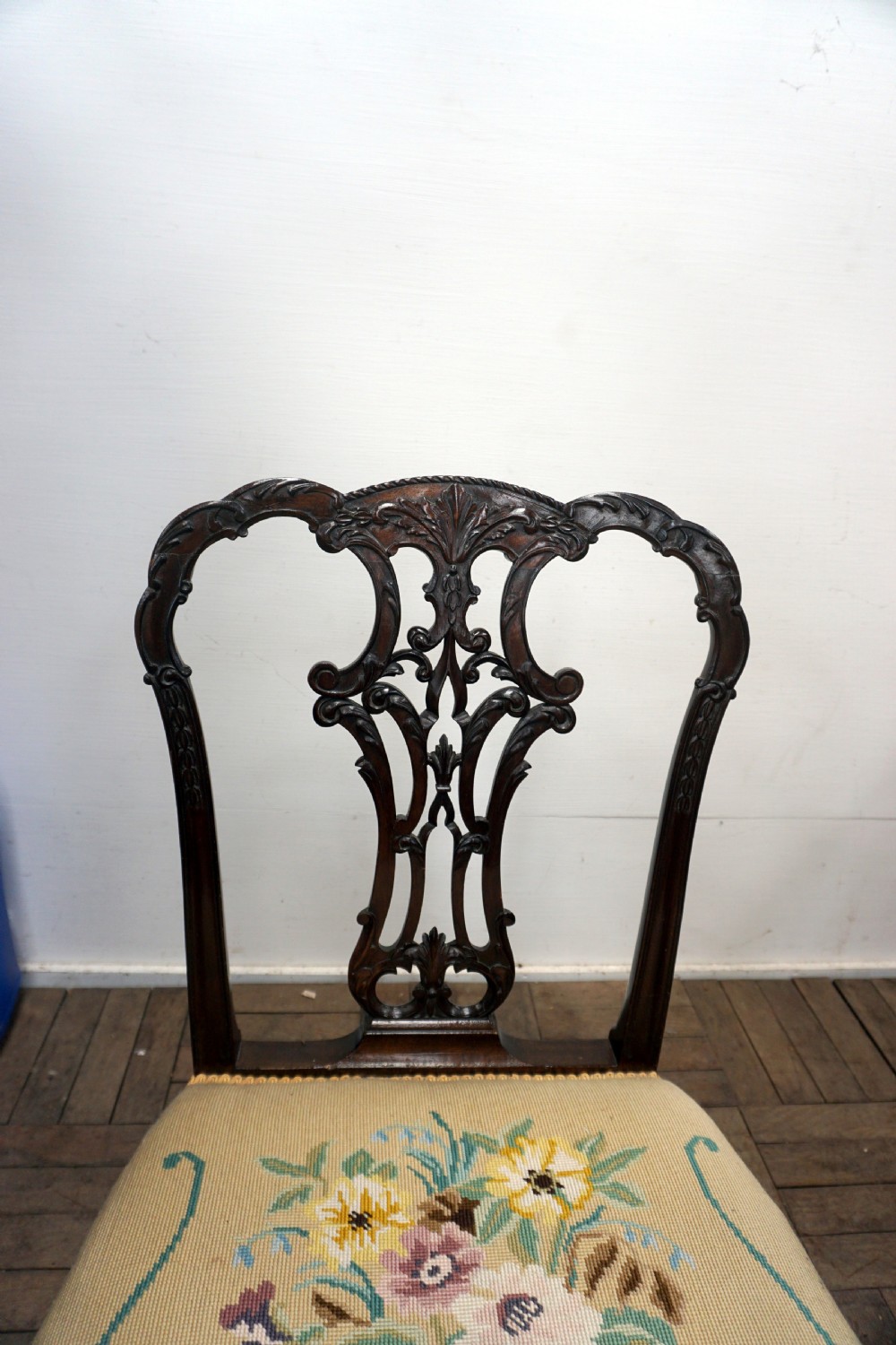 A very good quality Chippendale style Edwardian chair View III