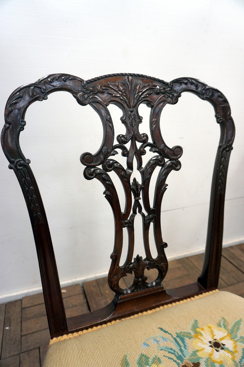 A very good quality Chippendale style Edwardian chair View VI