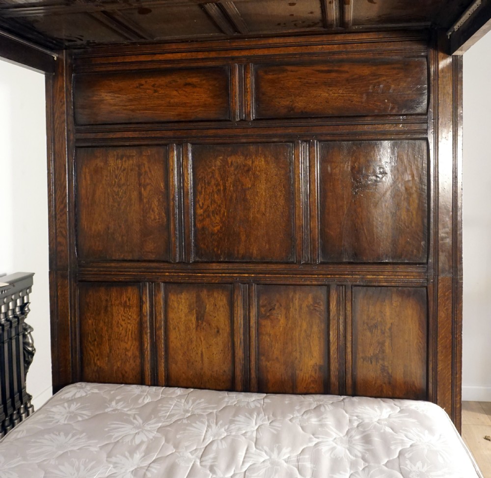 Fantastic solid oak bed recondtituted from period oak panels View VI