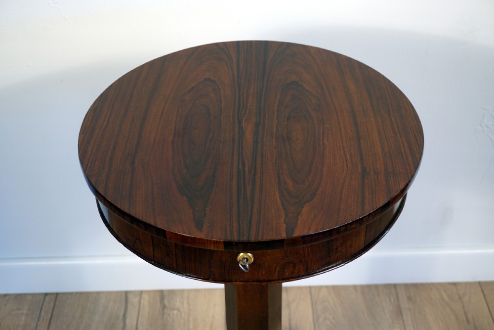 A rare and unusual Rosewood rise and fall William IV work box  View III