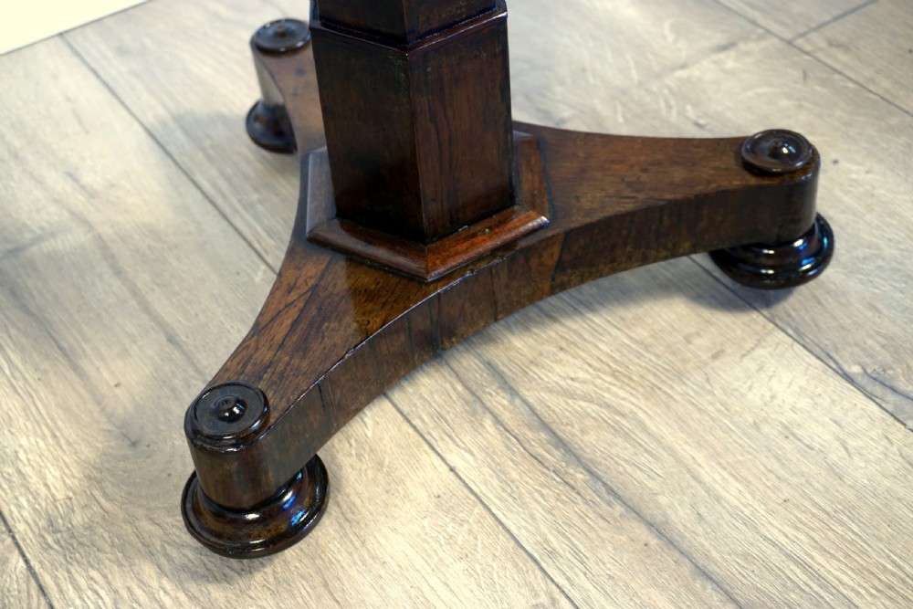 A rare and unusual Rosewood rise and fall William IV work box  View V