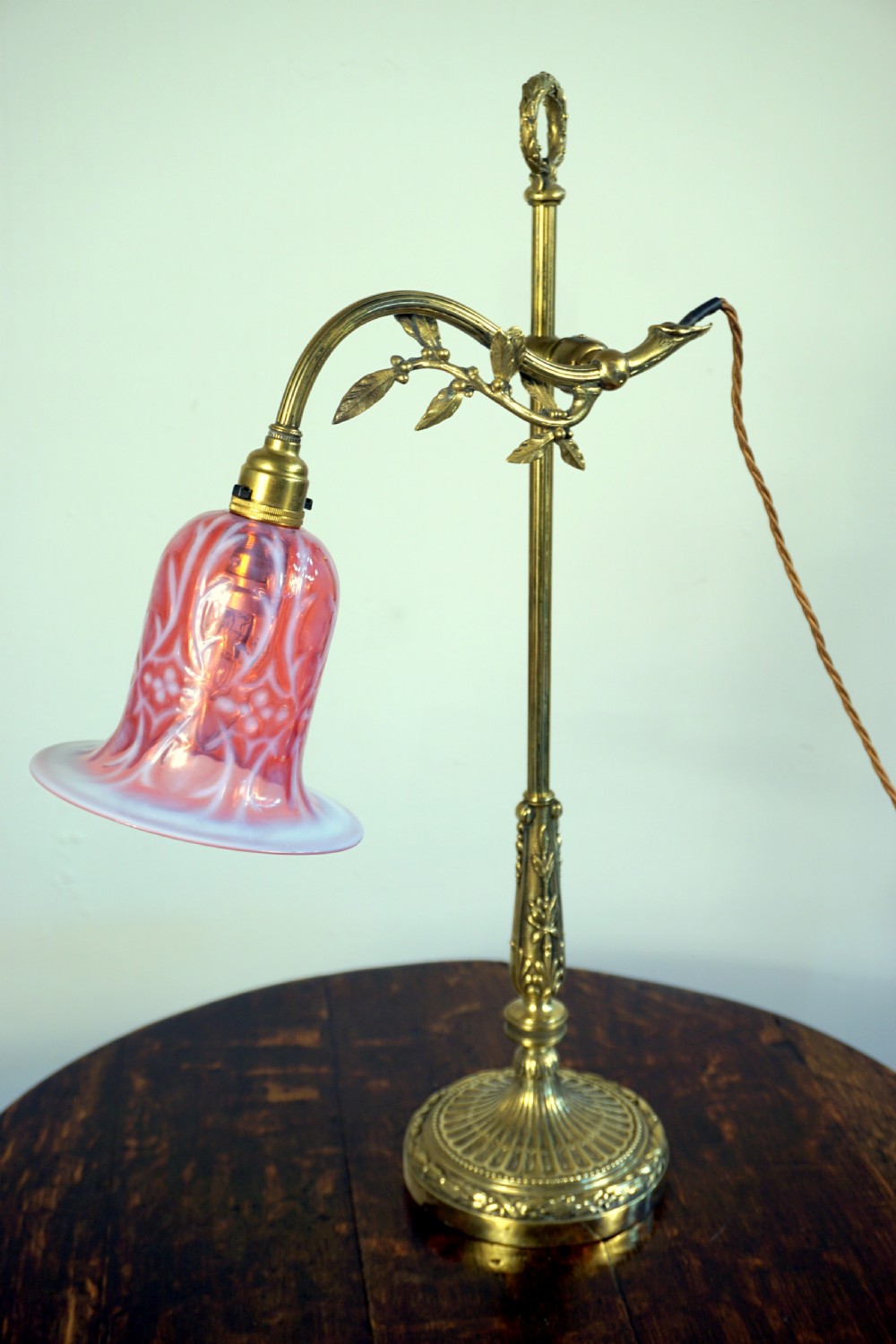An exceptional early 20th century articulated reading or side lamp View IV