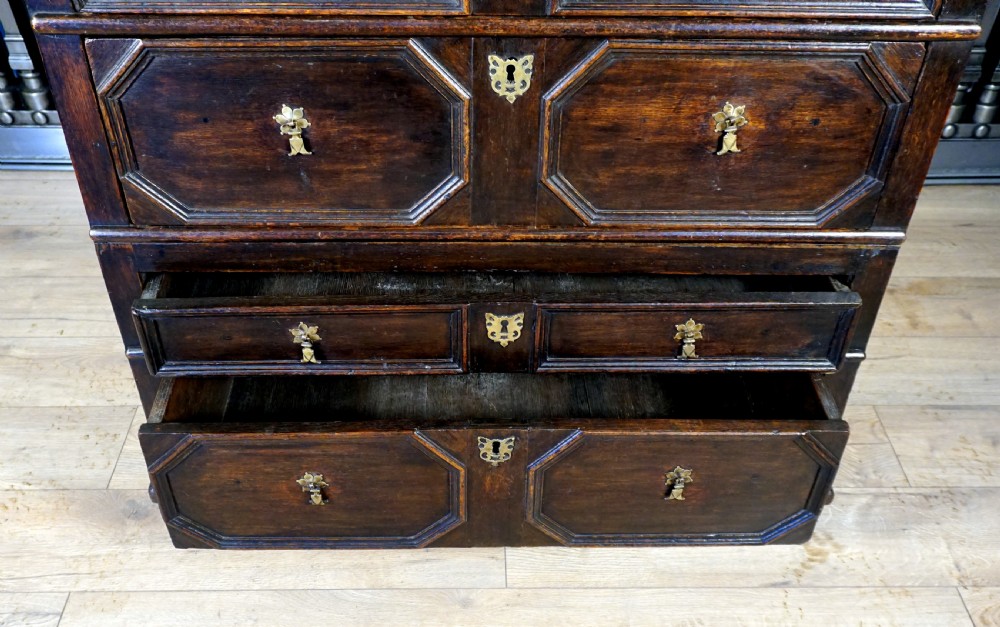 A good Jacobean oak chest of drawers View VI