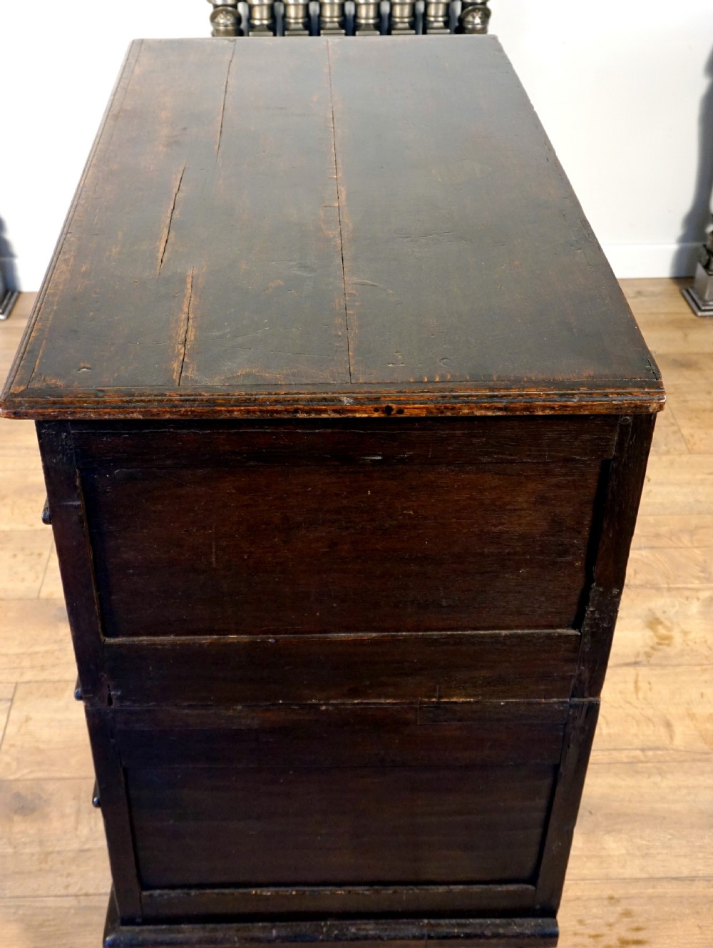 A good Jacobean oak chest of drawers View VIII