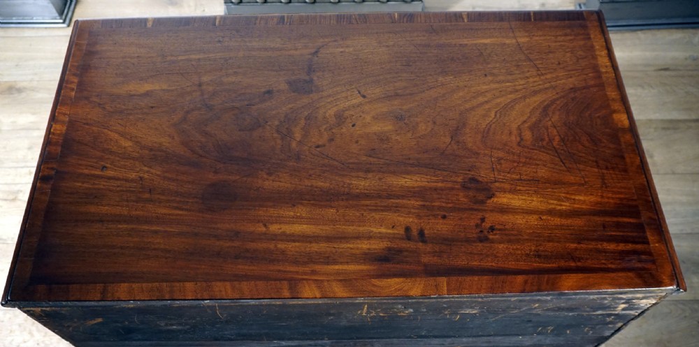 A superb example of a small Georgian chest with brushing slide  View VII