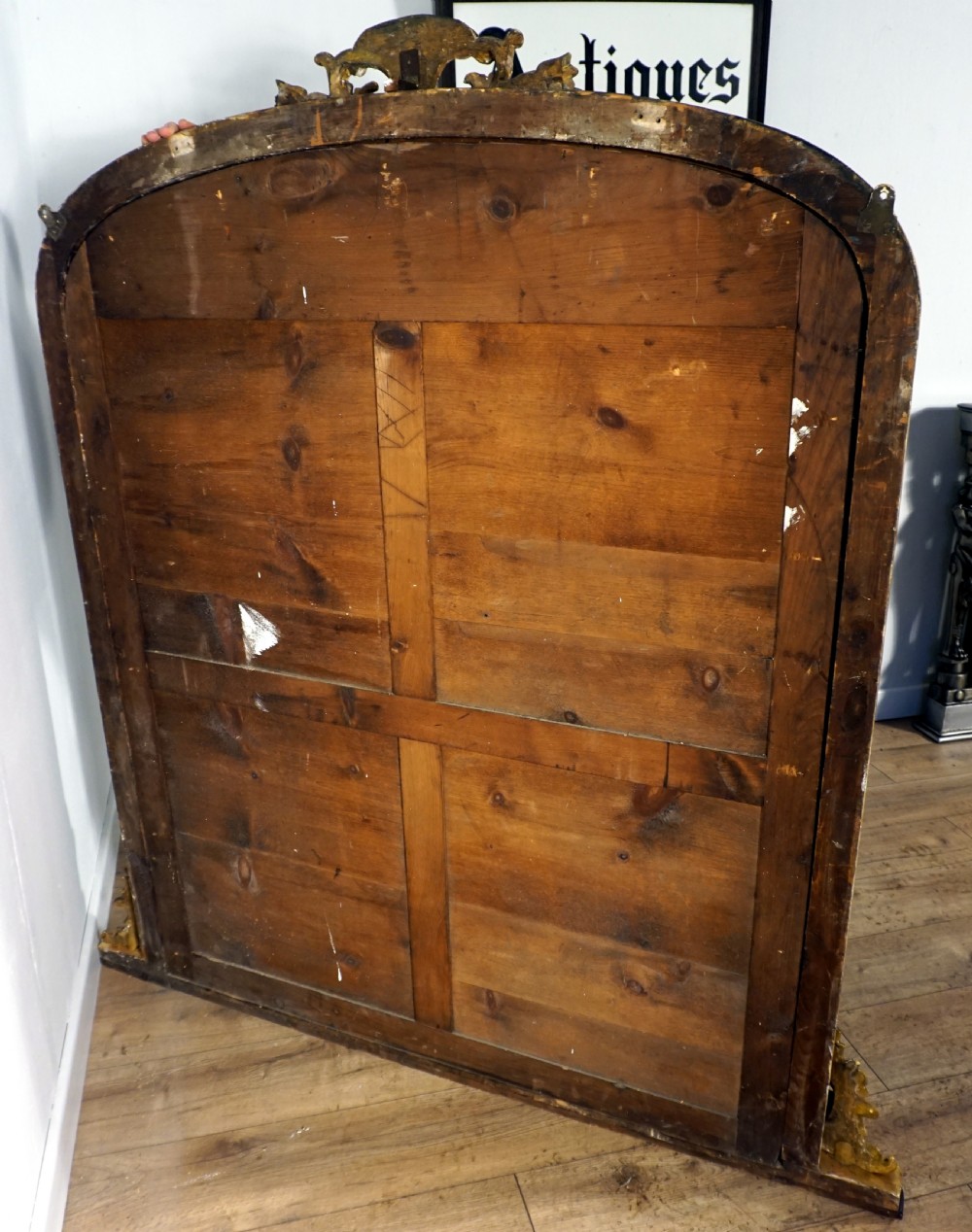 A good carved and gilded regency English overmantle mirror View VIII