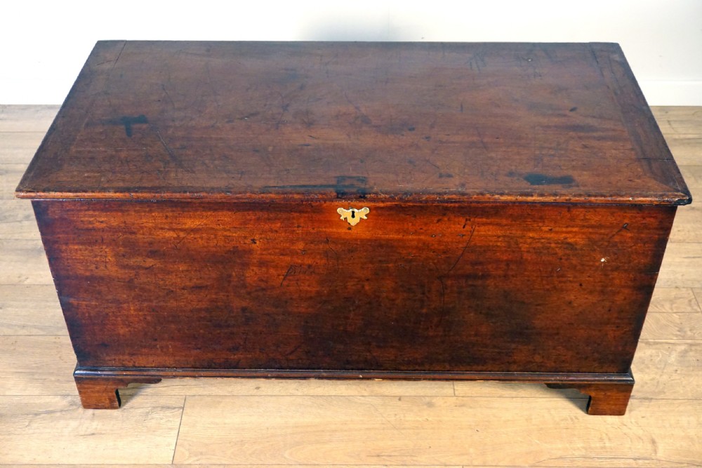 A good mahogany English early 19th century military trunk  View II