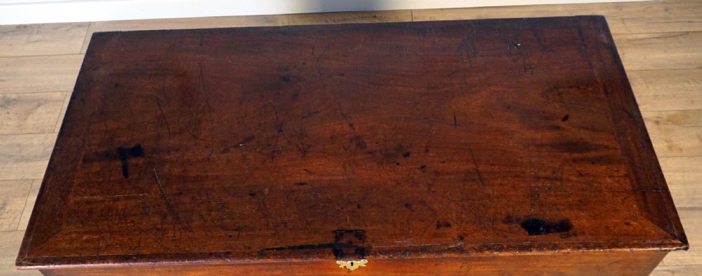 A good mahogany English early 19th century military trunk  View IV