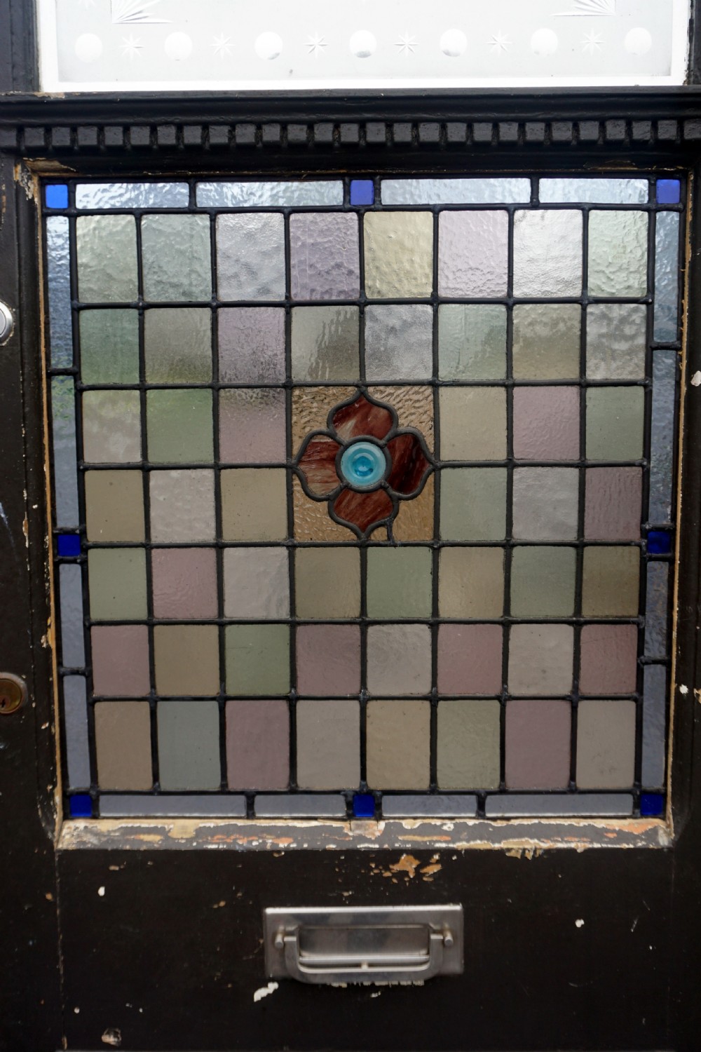 A fabulous Victorian front door with stained and etched glass View II
