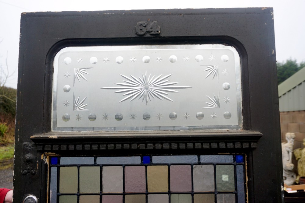 A fabulous Victorian front door with stained and etched glass View IV