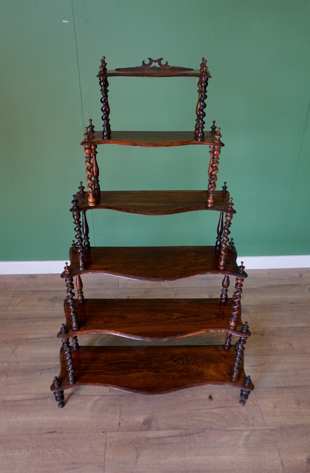A good rosewood Victorian 6 shelf wotnot 
