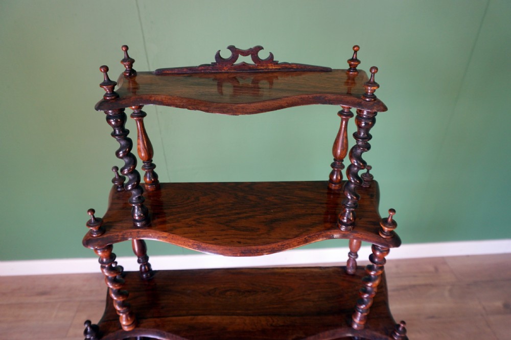 A good rosewood Victorian 6 shelf wotnot  View II