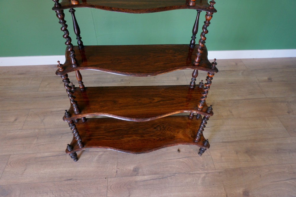 A good rosewood Victorian 6 shelf wotnot  View III