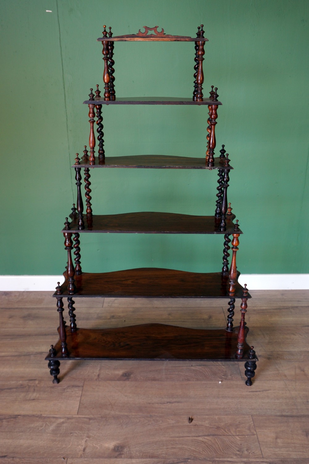 A good rosewood Victorian 6 shelf wotnot  View VI