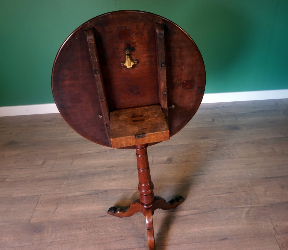An absolutely stunning tripod tilt top specimen wood inlaid table View VI