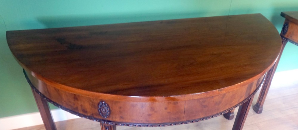 A superb pair of George 111 console tables  View IV