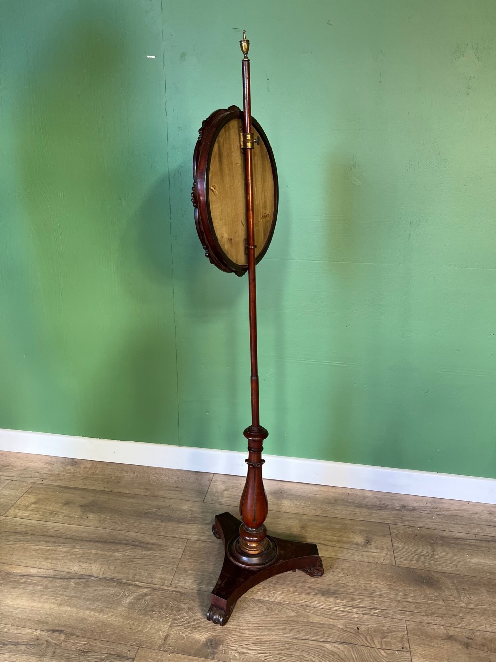 A lovely original adjustable Victorian pole screen View V